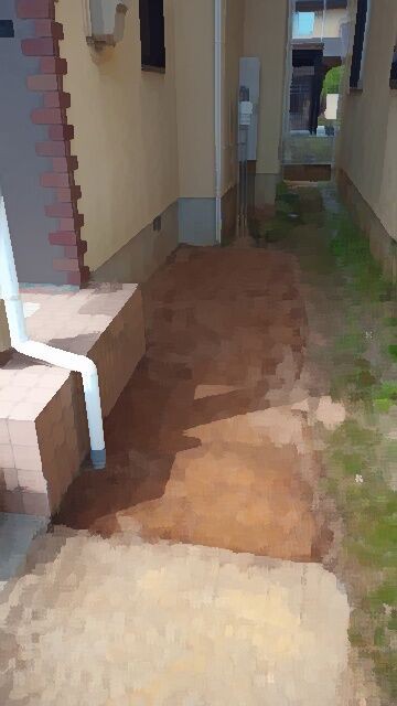 Diyで土間打ち3ヶ所目 自転車 バイク置場 きゅれーしょん速報