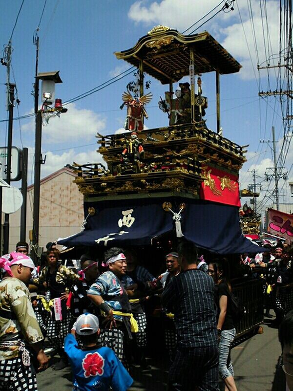 清須市 西枇杷島まつり（本楽） : 神社前2F特設祭事場