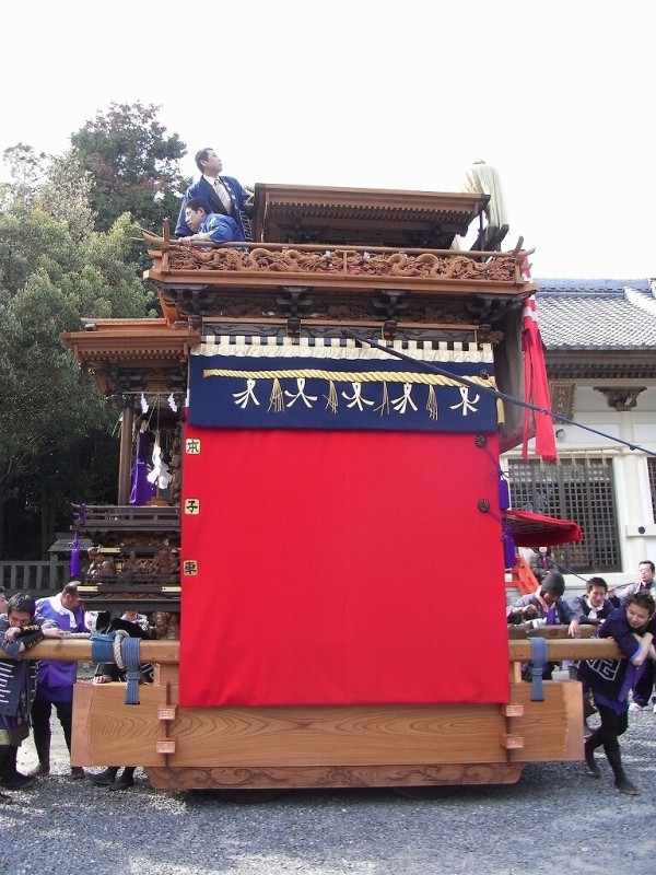 山車紹介【半田市 板山 本板山組 本子車①】 : 神社前2F特設祭事場