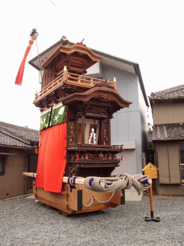 山車紹介【半田市 板山 小板組 旭車①】 : 神社前2F特設祭事場