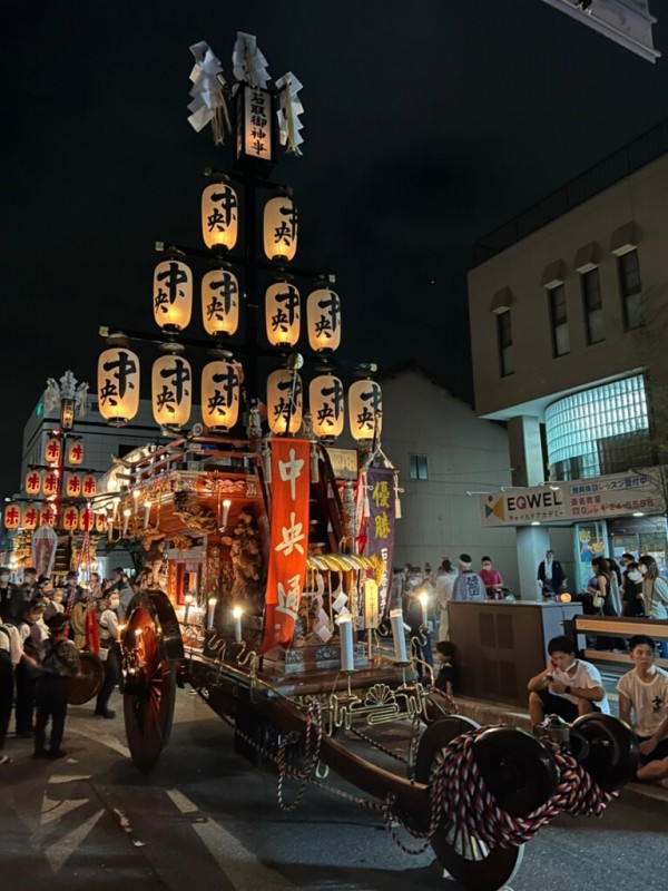 22 桑名市 桑名宗社石取御神事（試楽27） : 神社前2F特設祭事場