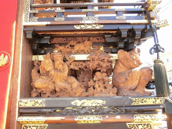 23 半田市 乙川祭り（本楽①） : 神社前2F特設祭事場