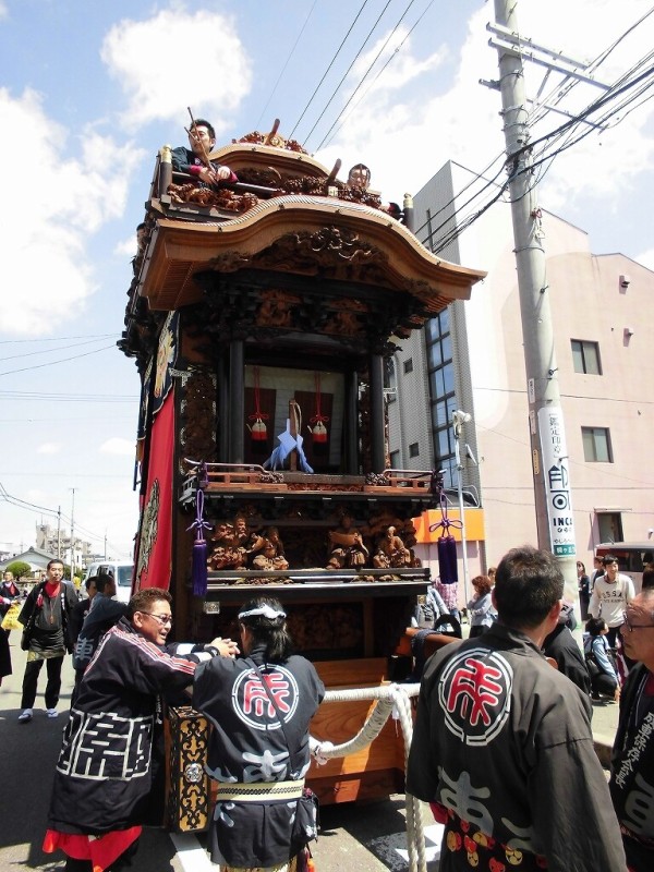 山車紹介【半田市 成岩 北村 成車】 : 神社前2F特設祭事場