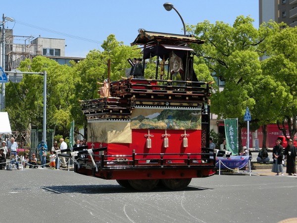 19 大垣市 大垣まつり（試楽②） : 神社前2F特設祭事場