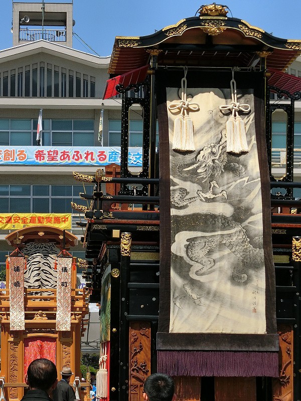 19 大垣市 大垣まつり（試楽②） : 神社前2F特設祭事場