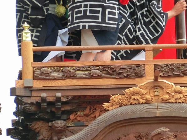 山車紹介【半田市 亀崎 西組 花王車①】 : 神社前2F特設祭事場