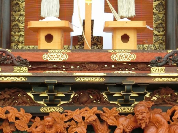 山車紹介【武豊町 長尾部 小迎組 鳳凰車①】 : 神社前2F特設祭事場