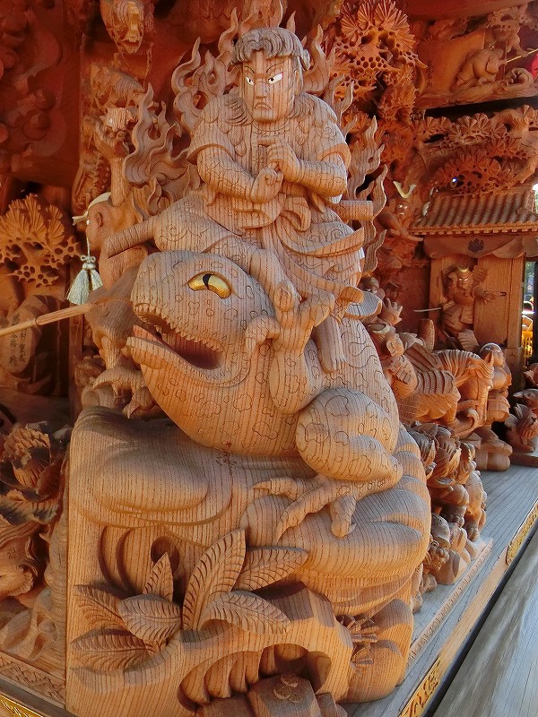 地車彫刻 18 大阪市 地車in大阪城2018⑮ : 神社前2F特設祭事場