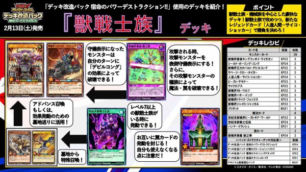 遊戯王ラッシュデュエル 獣戦士族 のデッキレシピを公式が紹介 スターライト速報 遊戯王ocg情報まとめ
