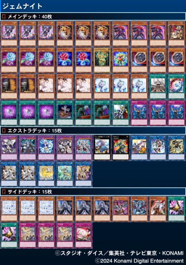 大会優勝構築】遊戯王 OCG 構築済みデッキ 55枚 ジェムナイト