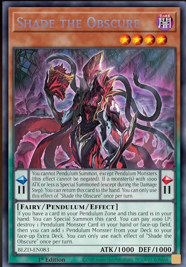 遊戯王TCG情報】海外のBLZDに『Shade the Obscure』が新規収録決定