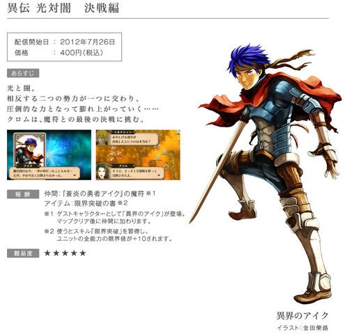 ファイアーエムブレム覚醒 Dlcでついにアイクが参戦 クリアすれば限界突破の書が手に入る スターライト速報 遊戯王ocg情報まとめ