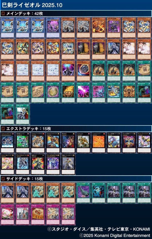 遊戯王大会結果】帝龍杯 チーム戦 優勝は【巳剣ライゼオル】【閃刀姫