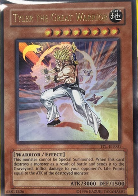 遊戯王 偉大なる戦士タイラー BGS 7 キーホルダー 世界にたった一枚の遊戯王カード競売が終了―最終落札価格は驚異