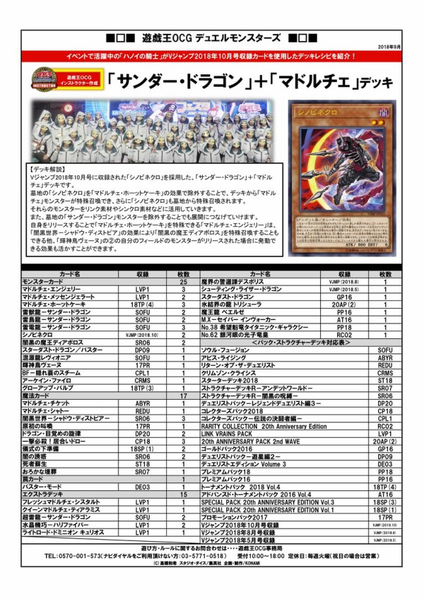 遊戯王ocg サンダー ドラゴン マドルチェ のデッキレシピを公式が紹介 スターライト速報 遊戯王ocg情報まとめ