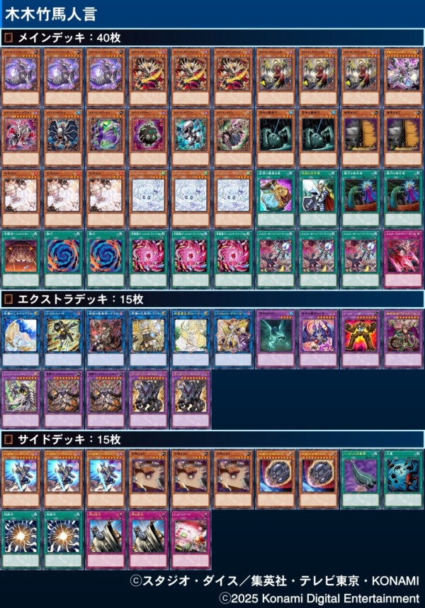 遊戯王　vsk9 大会レシピ参考　デッキ　サイド、エクストラ付き 遊戯王 vsk9 大会レシピ参考 デッキ サイド、エクストラ付き