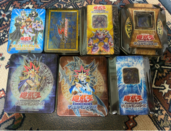 遊戯王カード　缶に入れた古いカード達 遊戯王カード 缶に入れた古いカード達 遊戯王カード 缶に入れた