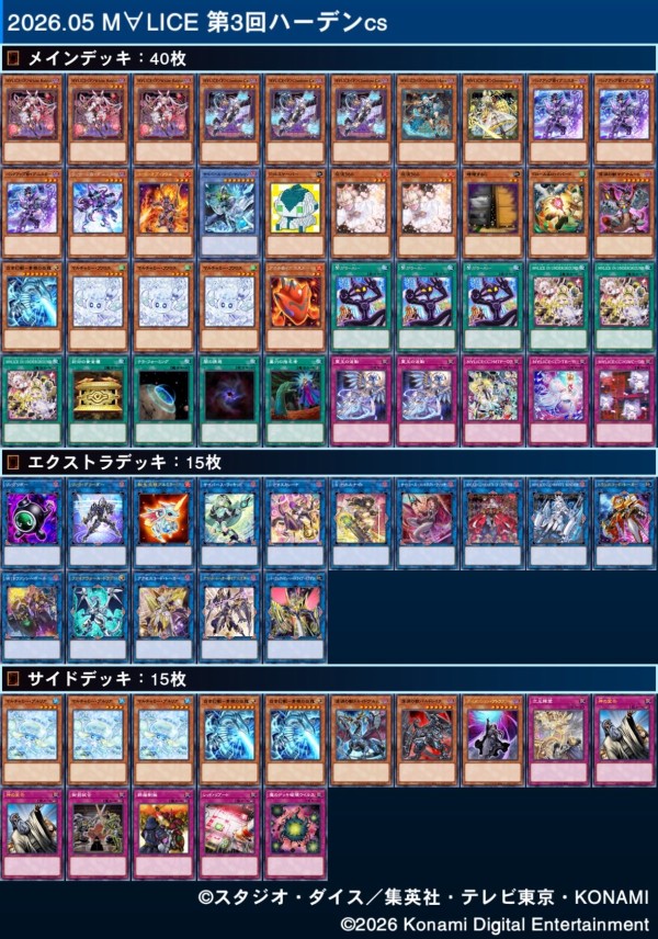 遊戯王大会結果】第3回ハーデンCS 個人戦 優勝は【エルフェンノーツ