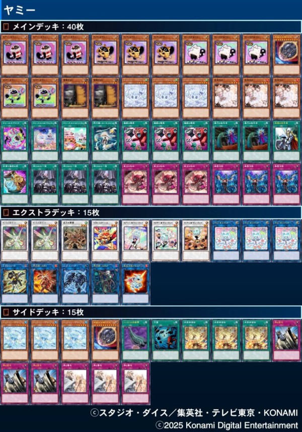 遊戯王大会優勝構築 ヤミーデッキメイン40枚＋EX15枚 大会優勝ガチ構築済みデッキ 遊戯王 ヤミー デッキパーツ デッキ