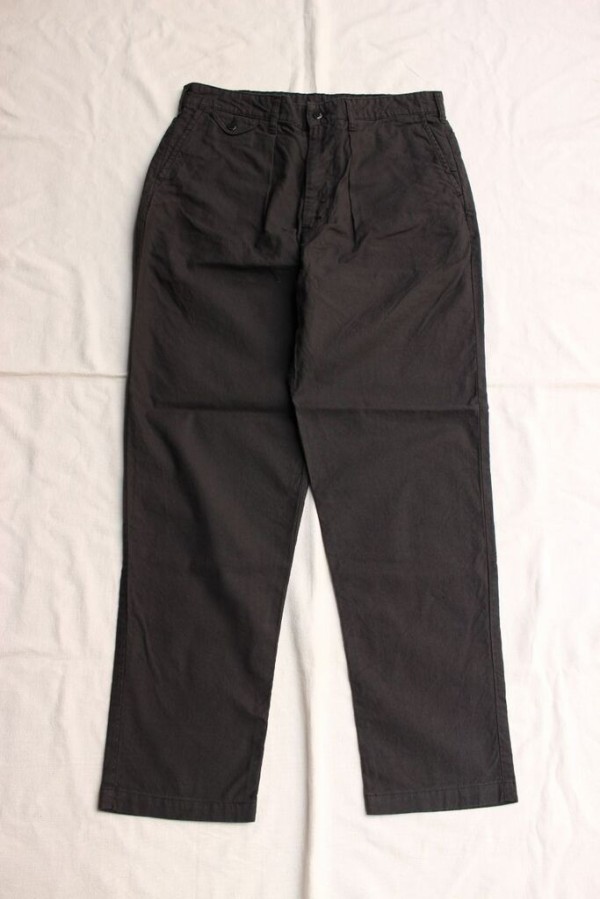 WORKERS / Summer Trousers, 20 (Charcoarl Linen Cotton,Black