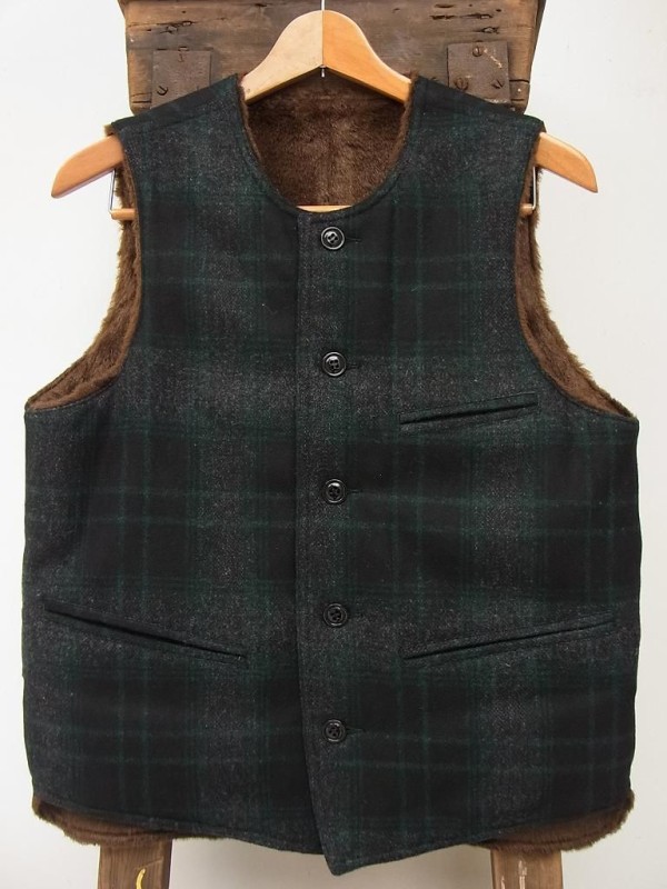 トップス CUSHMAN wool check vest トップス CUSHMAN wool check vest トップス CUSHMAN wool check vest