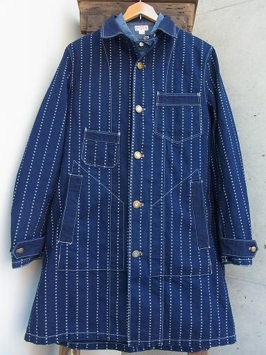 BALDWIN WORK COAT - INDIGO STAR STRIPE : McFly （マクフライ