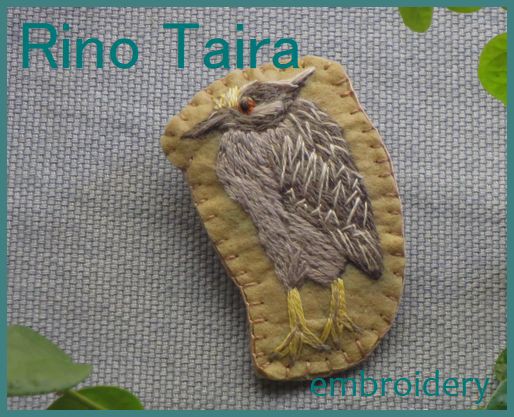 鳥刺繍のブローチ6種類 泡沫飄々