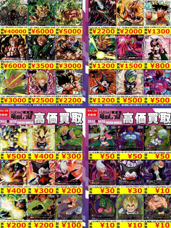 DBFW 迫り来る脅威 発売8日目のメルカリ・買取相場 (前回との価格比較