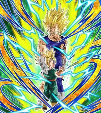 ドッカンバトル 新LR『魔人ベジータ+超サイヤ人2孫悟空(天使)』各