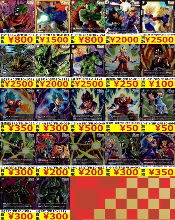 ドラゴンボールフュージョンワールド CROSS FORCE 発売2日目のメルカリ