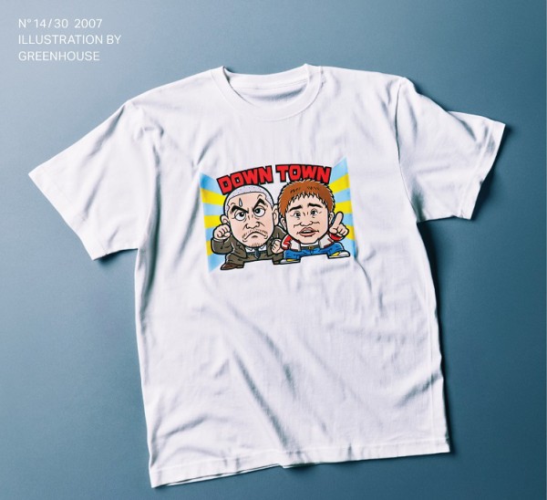 グリーンハウスさんが2007年当時のダウンタウンさんを描く【限定T
