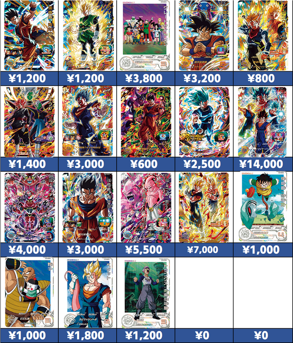 SDBH MM4弾 発売8日目の販売・買取相場(前回との価格比較