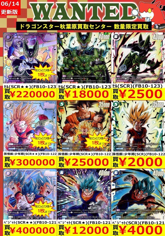 ドラゴンボールフュージョンワールド CROSS FORCE 発売2日目のメルカリ