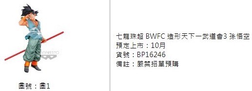 アミューズメント一番くじ ドラゴンボール超 BWFC 造形天下一