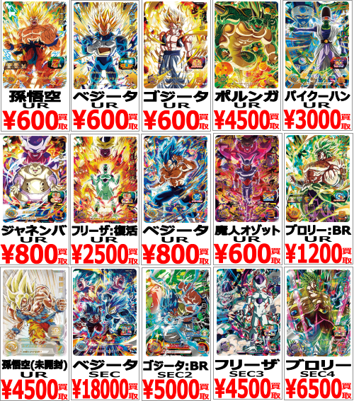 SDBH MM3弾 発売48日目の販売・買取相場(店頭&ネット