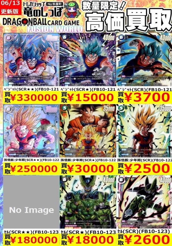 ドラゴンボールフュージョンワールド CROSS FORCE 発売2日目のメルカリ