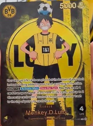 ワンピース×ボルシア・ドルトムント コラボ【実物ワンピカード