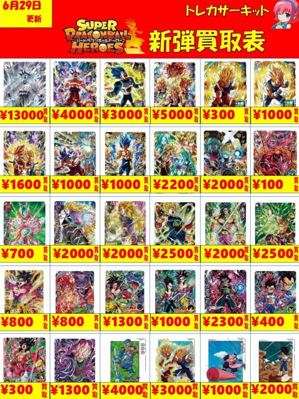 SDBH MM5弾 現在の販売・買取相場 (前回との価格比較)『シークレット