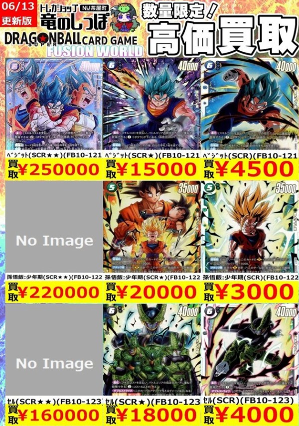 ドラゴンボールフュージョンワールド CROSS FORCE 発売2日目のメルカリ