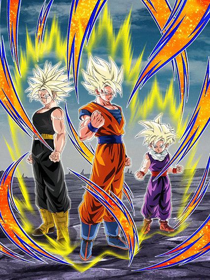 ドッカンバトル 新LR『燃えるパワーの超激戦 SS孫悟空＆SS孫悟飯(少年