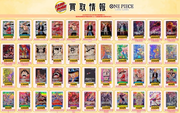 ワンピカード 受け継がれる意志 発売3日目のメルカリ・買取相場