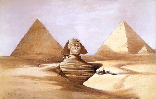 スフィンクスの絵画13点 エジプトやギリシャ神話等に登場する神秘の女形の怪物 メメント モリ 西洋美術の謎と闇