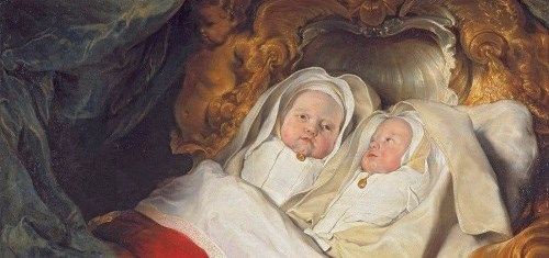 双子の西洋絵画13点 うり二つの姿で生を授かった双生児の微笑ましき肖像画 メメント モリ 西洋美術の謎と闇