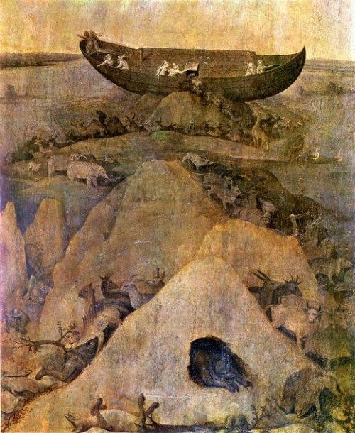 ノアの方舟(箱舟)の絵画11選。家族とつがいの動物が船に乗り、大洪水を 