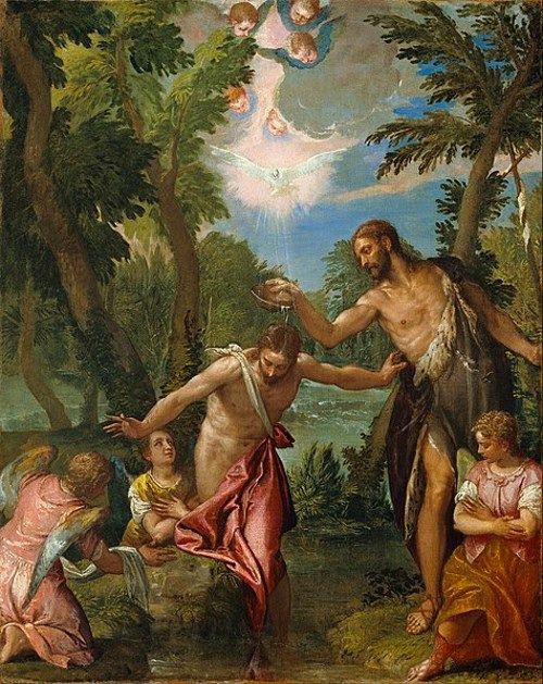 キリストの洗礼の絵画15点 救世主イエスはヨハネから洗礼を受け 神の声を聞く メメント モリ 西洋美術の謎と闇