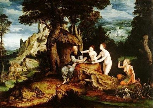 聖アントニウスの誘惑の絵画8点 お色気作戦で堕落を迫る悪魔と 耐える爺さん メメント モリ 西洋美術の謎と闇