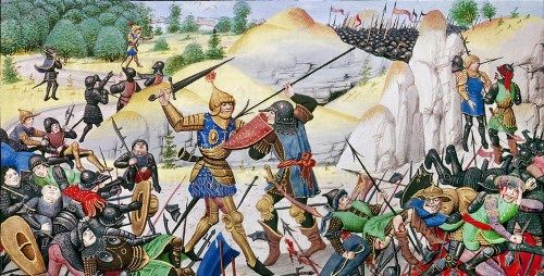ローランの歌の挿絵13点。騎士ローランの武勲を称える、フランスの英雄 