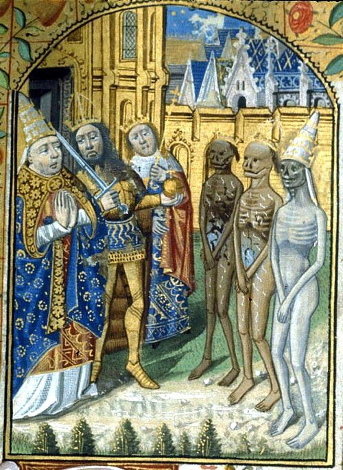 三人の生者と三人の死者の絵画10点 死が運命を告げる メメント モリの一種 メメント モリ 西洋美術の謎と闇