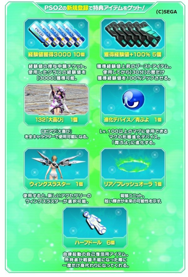 なんだこれ 新規登録キャンペーン特別版が実施中 だらだらpso2