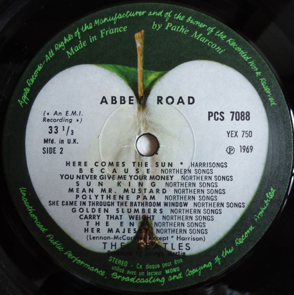 本日の中古盤 THE BEATLES/ABBEY ROAD フランス・プレスUK盤 : マーメイド号の紙ジャケだけじゃ生きてゆけない!